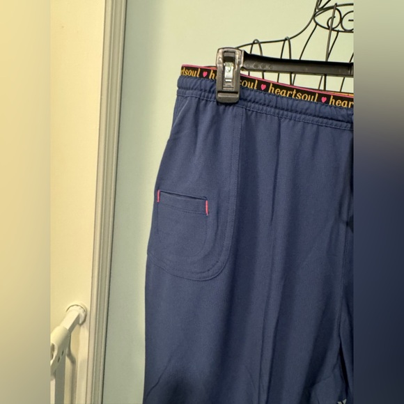 HeartSoul Heart Breaker Drawstring Women’s scrub bottoms Navy Blue 2XL 2X Petite - Picture 5 of 10